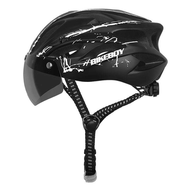 Casco Bikeboy Para Ciclismo Regulable Con Lentes