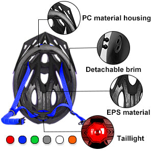 Casco Bikeboy Para Ciclismo Regulable Con Luz Trasera