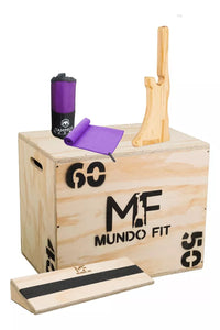 Cajón Pliometrico 60x50cm+toallon+talonera+jack De Carga Gym