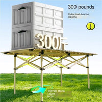 Juego Mesa Y 4 Sillas Camping Portátil Plegable De Aluminio