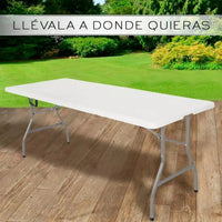 Mesa Plegable De Plástico180cm Tipo Portafolio Resistente.