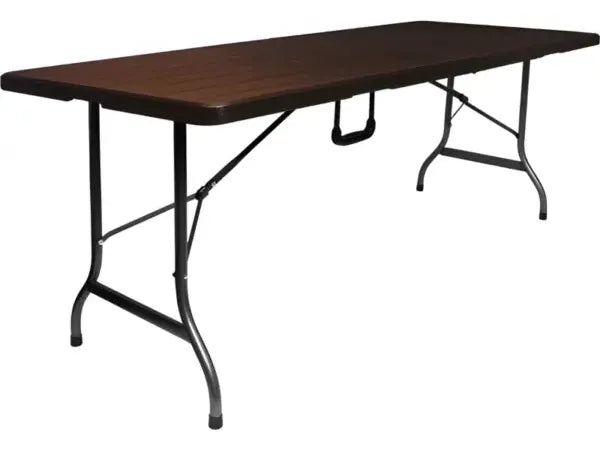 Mesa Plegable Café Estilo Madera 180cm Tipo Madera