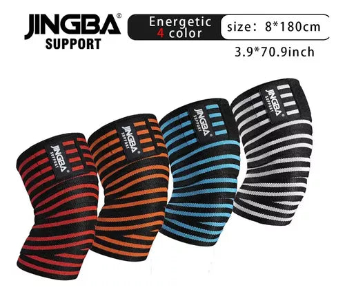 Vendas Rodilleras Jingba Wraps Rodilla Levantamiento Pesas