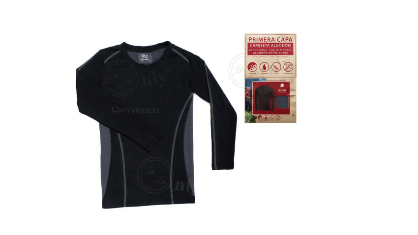 Camiseta Primera Capa Algodón Hipoalergénica Mujer Térmica