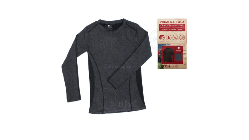 Camiseta Primera Capa Algodón Hipoalergénica Mujer Térmica