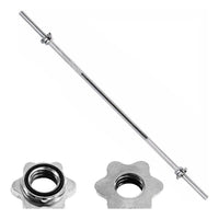 Barra Recta Para Pesas De Discos Larga 1,20 M Gym Gimnasio