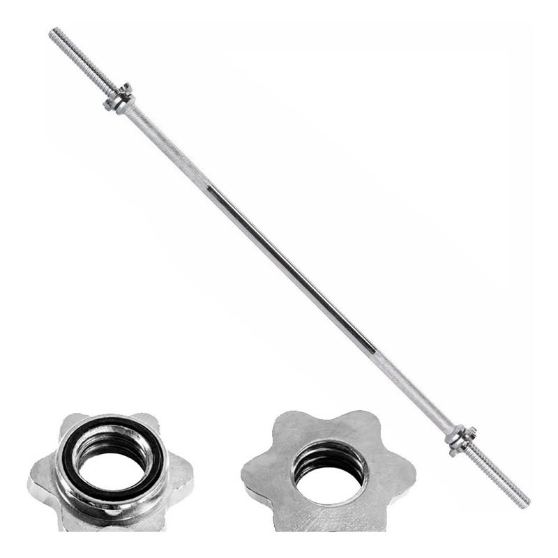 Barra Recta Para Pesas De Discos Larga 1,20 M Gym Gimnasio