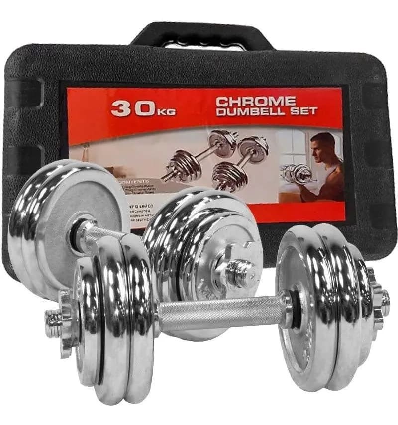 Kit De Mancuernas 30 Kg Kit Mancuernas 30 Kilos Pesas Estuche