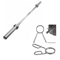 Barra Olímpica Profesional 220cm Cromada Rodamientos + 2azas