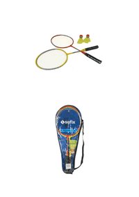 Set 2 Raquetas Badmington + 2 Plumillas Con Estuche Portable SKU: SET9252