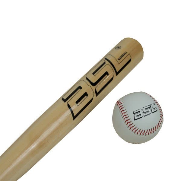 Pack Pelota De Beisbol 28'' + Bate De Beisbol Madera Asl