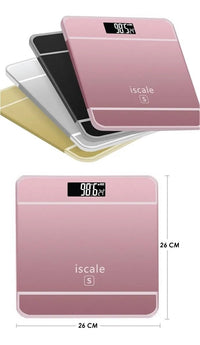 Bascula Balanza Pesa Baño Vidrio Templado Digital Iscale S