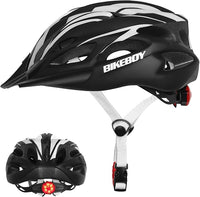 Casco Bikeboy Para Ciclismo Regulable Con Luz Trasera