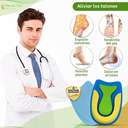 Taloneras Ortopedicas Ultra Descanso Plantillas Talon Yanuo Color Turquesa Tamaño De La Plantilla Estandar