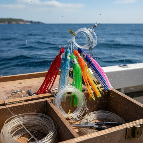 Armada De Pulpos Para Pesca 9,5 Cm Listos Para Usar