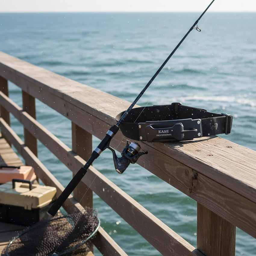 Cinturón Porta Caña De Pescar Profesional Ajustable Ysoporte