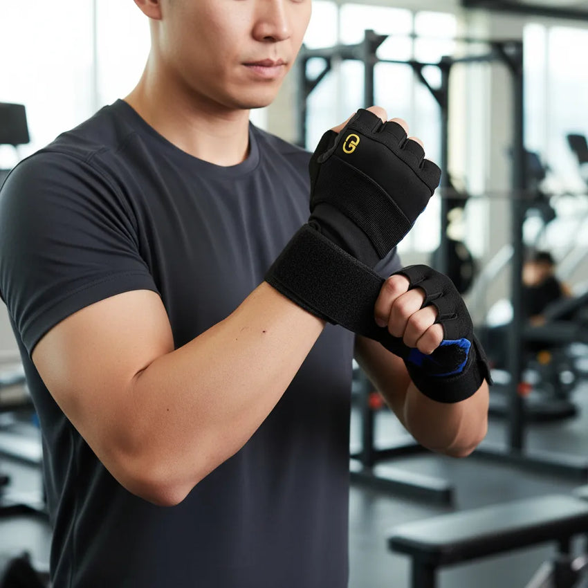 Guantes Deportivos Gounod Con Muñequera Alta Calidad