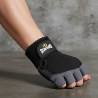 Guantes Deportivos Medio Dedo Con Muñequera Agarre Pro