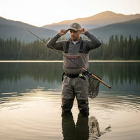 Cinturón Porta Caña De Pescar Profesional Ajustable Ysoporte