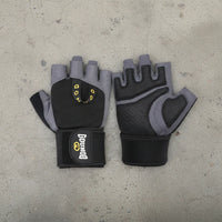 Guantes Deportivos Medio Dedo Con Muñequera Agarre Pro