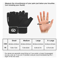 Guantes Gounod Medio Dedo Con Muñequera Elastica Pesas y Gym