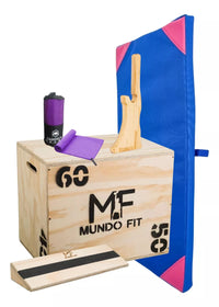 Cajón Pliometrico 60x50cm+toallon+talonera+totem+colchoneta