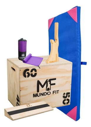 Cajón Pliometrico 60x50cm+toallon+talonera+totem+colchoneta