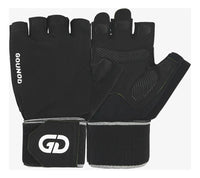 Guantes Gounod Medio Dedo Con Muñequera Elastica Pesas y Gym