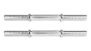 Par Barras Mancuerna Cromada Acero Para Bicep Tricep Hombro
