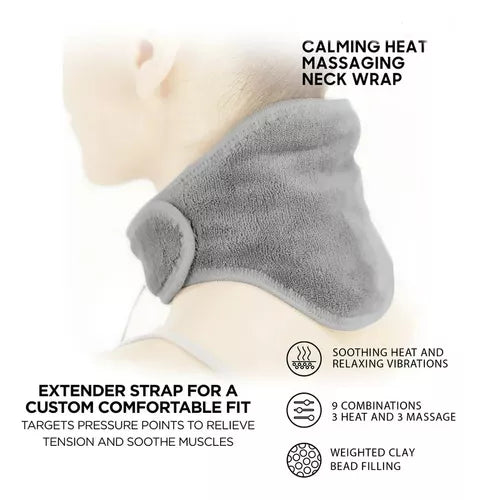 Masajeadora De Cuello Con Calor Y Vibración Portatil Con Usb