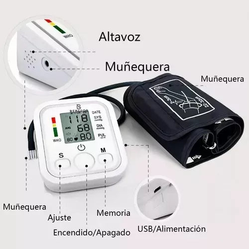 Tensiómetro O Monitor De Presión Arterial Digital Con Voz