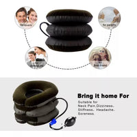 Cuello Inflable De 3 Capas Aire Cervical Cuello Cabeza Dolor