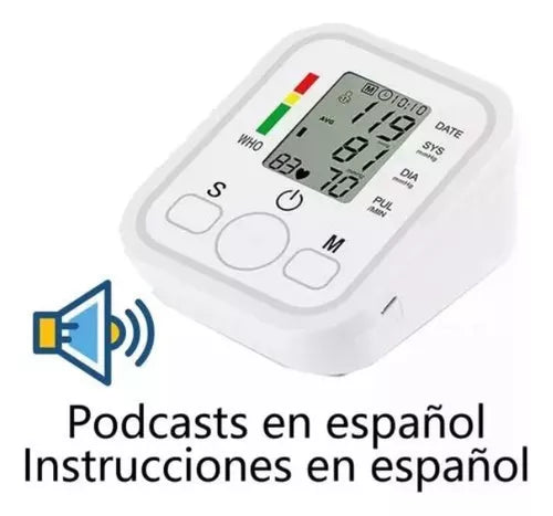 Tensiómetro O Monitor De Presión Arterial Digital Con Voz