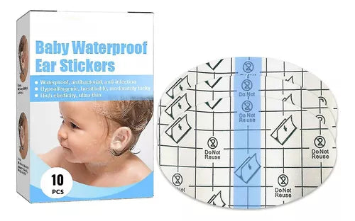 Set 10 Parches Invisible Waterproof Protección De Oídos Bebé