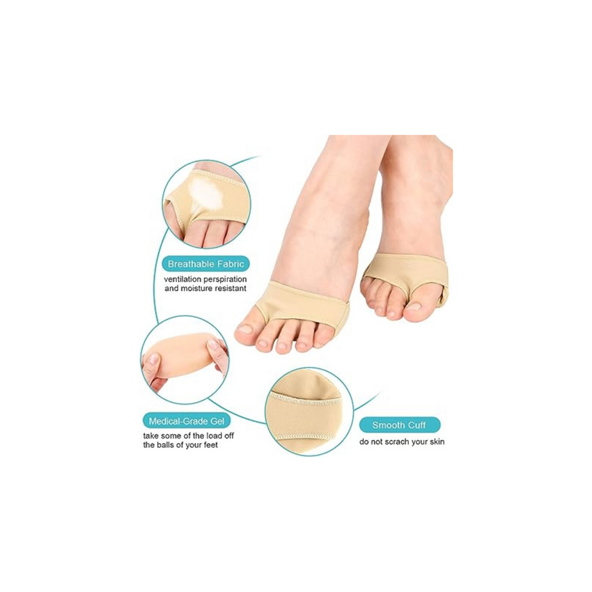 Par Almohadillas Metatarsal De Gel Con Soporte De Tela