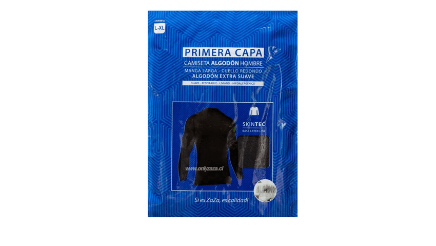 Camiseta Primera Capa Algodón Hipoalergénica Hombre Térmica