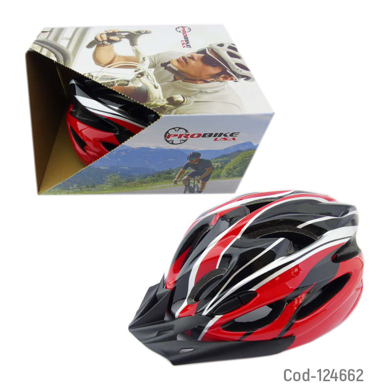 Casco Regulable Probike Usa Con Luz Trasera Bicicleta Mtb