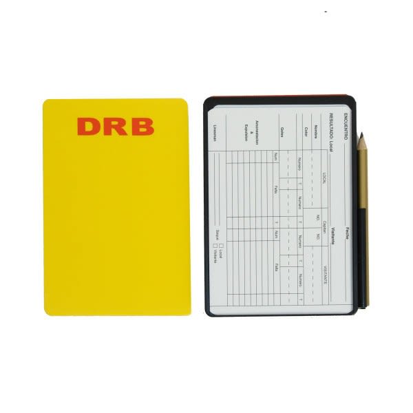 Par Tarjetas +Estuche Roja Amarilla Arbitraje Futbol Pro Drb