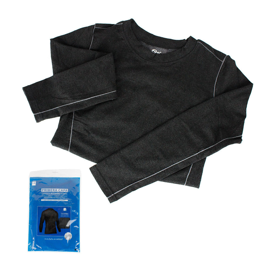 Camiseta Primera Capa Algodón Hipoalergénica Hombre Térmica