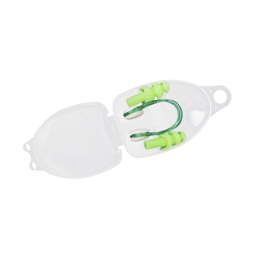 Set Natación Tapón Oídos + Nariz + Caja Plastica Portable