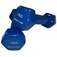 Par Mancuernas 1kg Goma Vinílica Ejercicio Fitness Yoga Gym