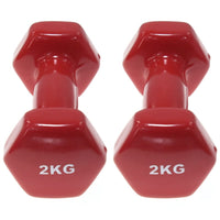 Par Mancuernas 2kg Goma Vinílica Ejercicio Fitness,yoga Gym