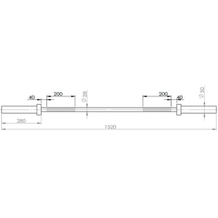 Barra Olímpica Profesional 152cm Cromada Rodamientos + 2azas