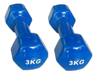 Par Mancuernas 3kg Goma Vinílica Ejercicio Fitness,yoga Gym