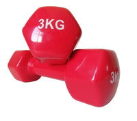 Par Mancuernas 3kg Goma Vinílica Ejercicio Fitness,yoga Gym
