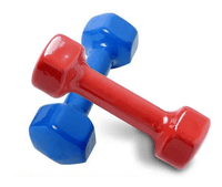 Par Mancuernas 5kg Goma Vinílica Ejercicio Fitness Yoga Gym