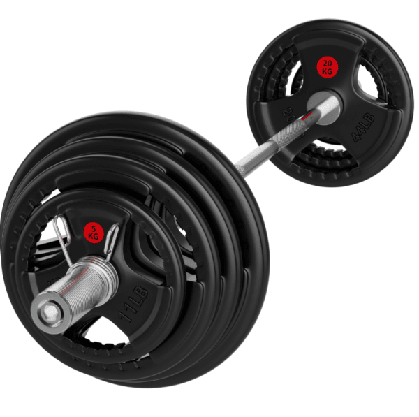 Disco Olímpico De 20kg Con Agarres Para Sentadillas Y Barra