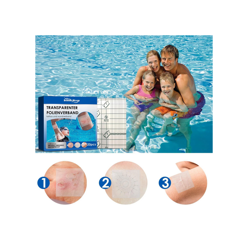 Set 10 Parches Invisibles Waterproof Para Heridas Protección