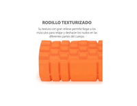 Rodillo Goma Eva 45cm Para Yoga, Pilates, Fitness Masajeador Liso