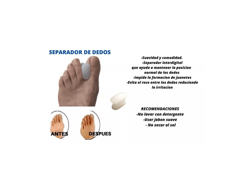 Corrector De Juanete En Gel Separador De Dedos Par